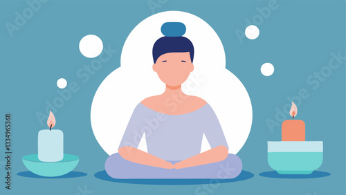 Relaxation Moment A serene illustration of a patient enjoying a spalike atmosphere after their procedure with soothing elements like candles and soft towels.