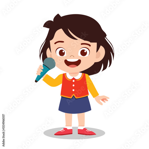 Girl singing design