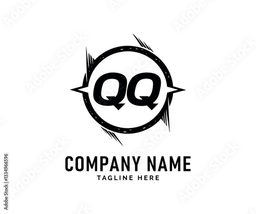 QQ Monogram logo Design. Modern Company logo Design QQ Initials, Circle, Arrows, Branding, Vector
