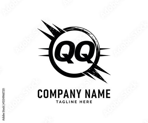 QQ Monogram logo Design. Stylish QQ initials logo design, company branding, Vector