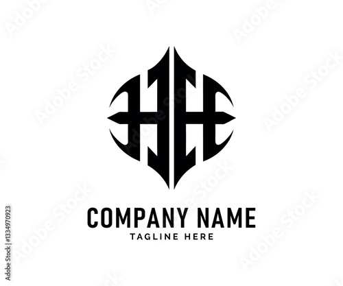 HH Monogram logo Design. Stylish Monogram logo Design Interlocked HH Letters, Company Branding, Vector