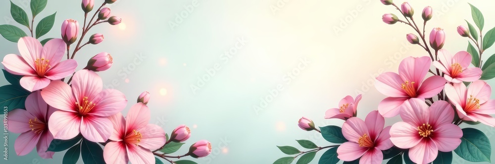 Beautiful pastel rainbow floral wreath with blossoms and greenery, beautiful, rainbow