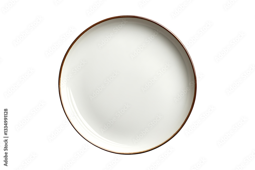 Empty ceramic round plate Isolated on Transparent Background PNG. Empty ceramic round plate Isolated on Transparent Background PNG.