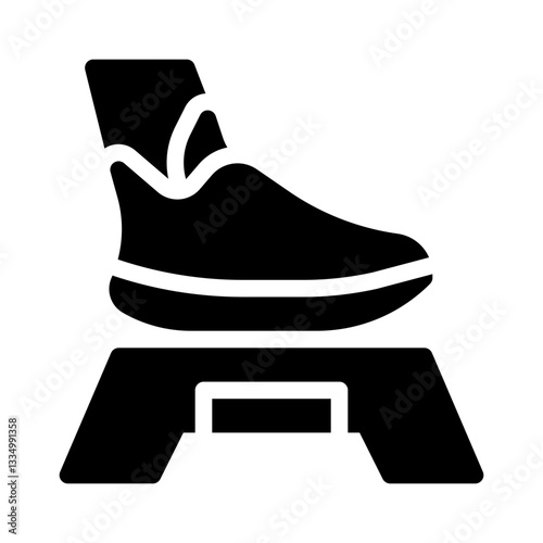 step aerobics glyph icon