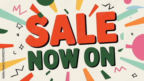 Sale Now On - Bold Promotional Banner