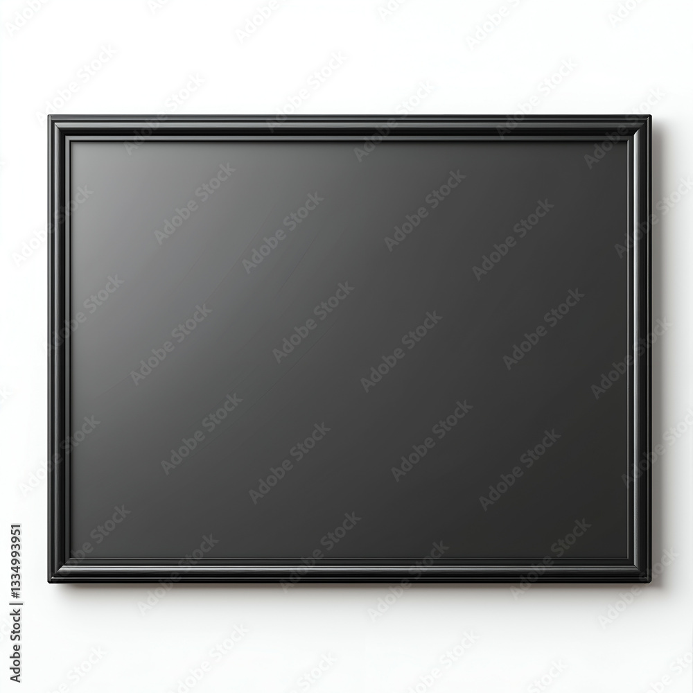 Elegant Black Rectangular Frame: Modern Wall Art Showcase for Home Decor & Design