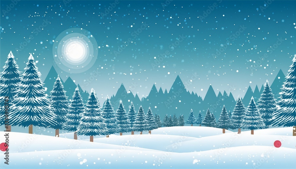 Obraz premium winter landscape with snow