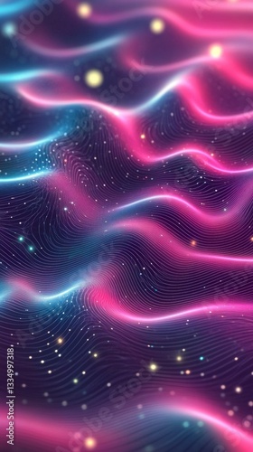 Abstract Digital Art: Mesmerizing Wave Patterns and Data Flow Visualization