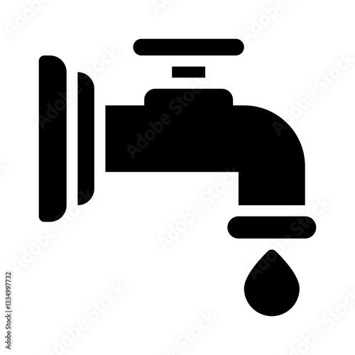 faucet glyph icon