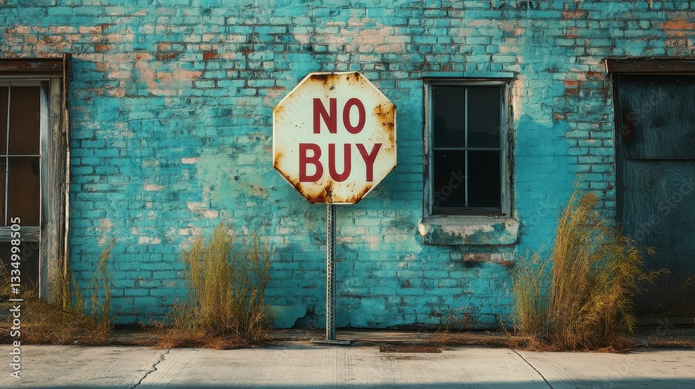 Fototapeta premium Embracing the No-Buy Movement for Sustainable Living and Conscious Consumption