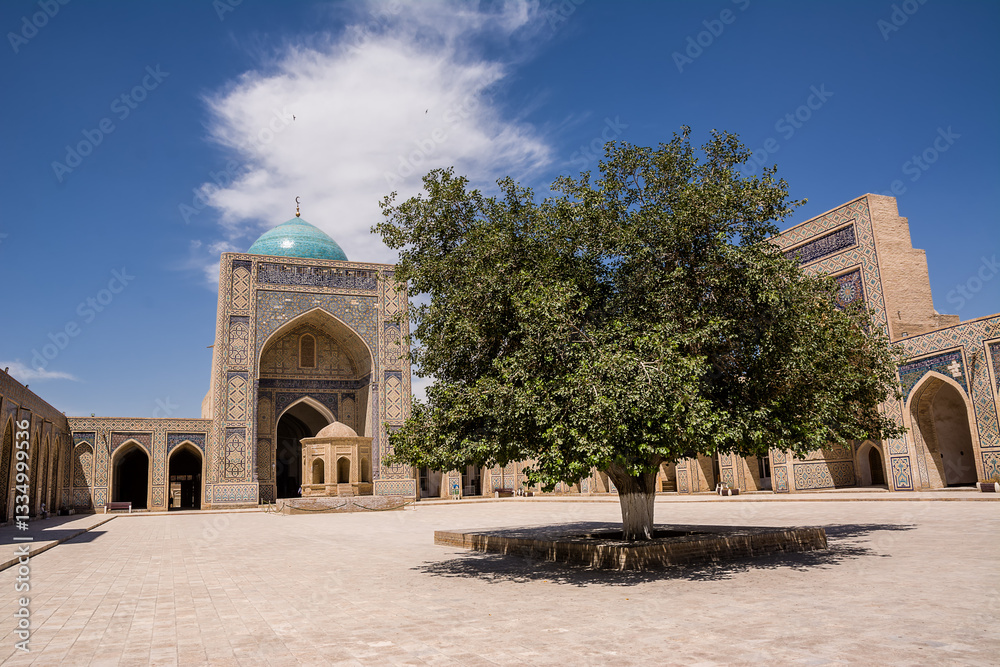 Fototapeta premium Inner courtyard of the Khoja Kalon Madrasa, in Bukhara