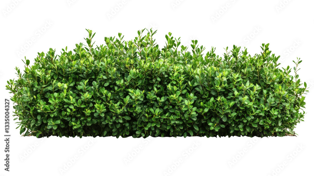 Obraz premium Green garden bushes cut out isolated on white background 