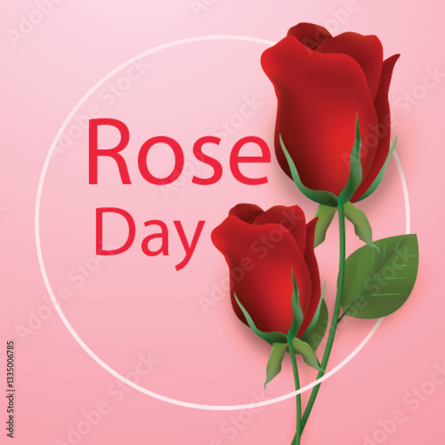 Realistic Rose day Illustration 3