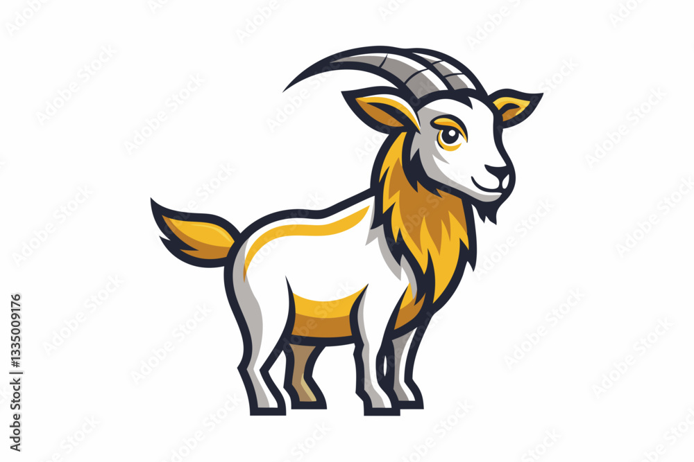 Fototapeta premium goat logo vector 