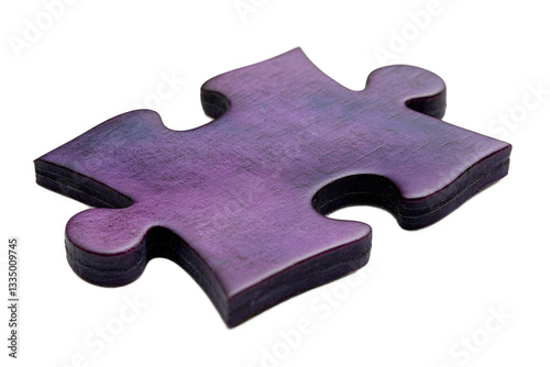 urple Wooden Puzzle Piece photo