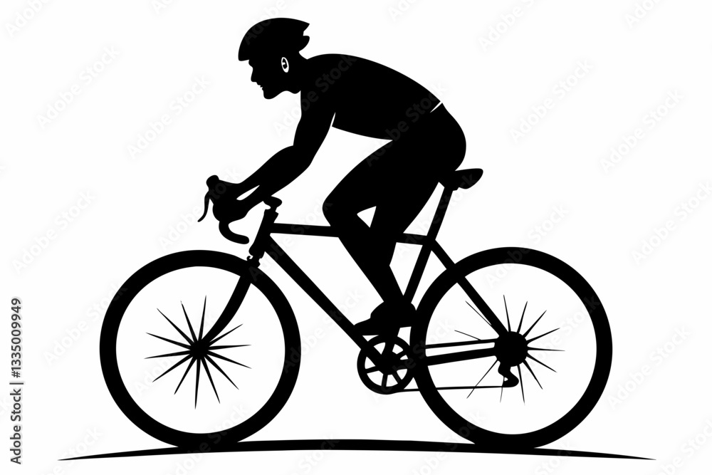 silhouette of a cyclist silhouette of a cyclist