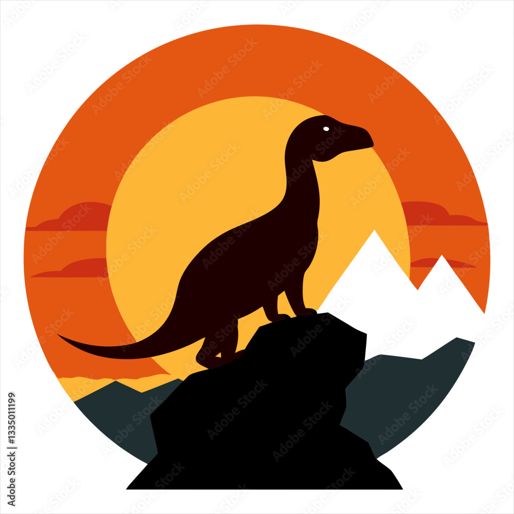 Fototapeta premium silhouette of a dinosaur