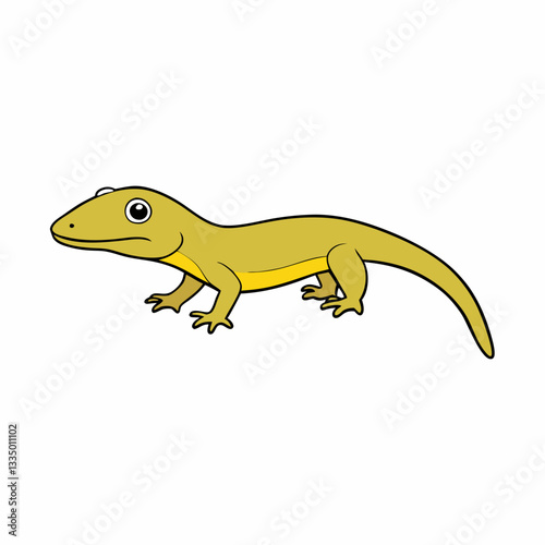 gecko on white background