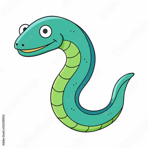 vector illustration of a cartoon snake