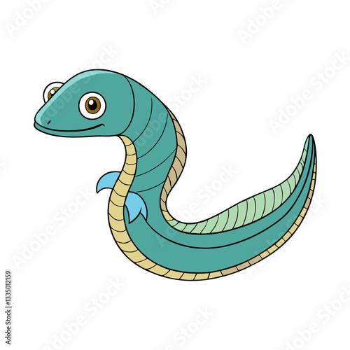 vector illustration of a cartoon snake