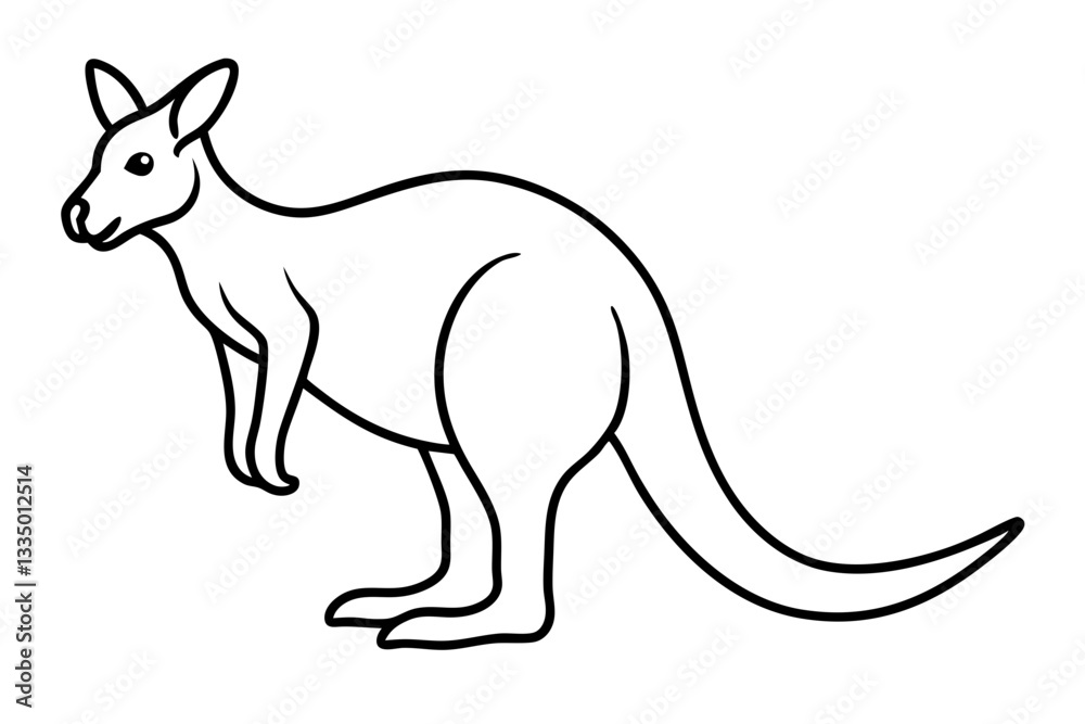 Abstract Kangaroo Linework Abstract Kangaroo Linework
