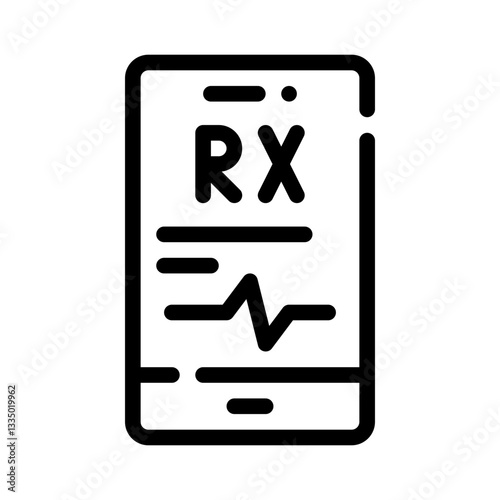 e prescription line icon