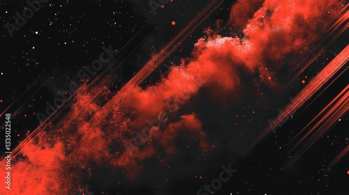 Stunning Abstract Red Nebulae Design: A Cosmic Explosion of Colors