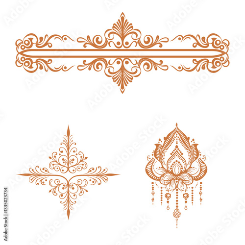 Hand Drawn Ethnic Mandala Pattern Intricate Henna Inspired Decoration
