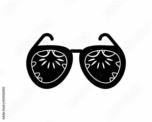 creative detail Sunglasses Icon vector illustration 