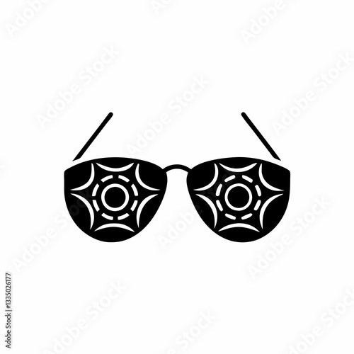 creative detail Sunglasses Icon vector illustration 