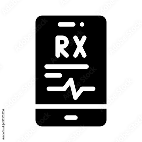 e prescription glyph icon