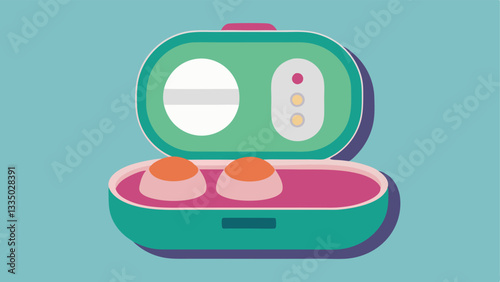 Portable Travel Case A stylish travel case design accompanying the facial massager showing how easily it can be packed away for onthego skincare routines.