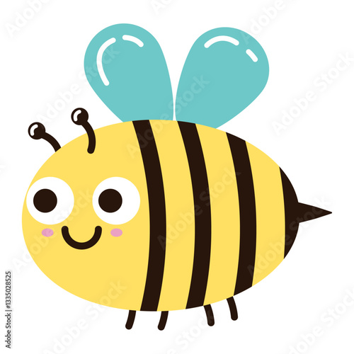 Vector image of a cute bee