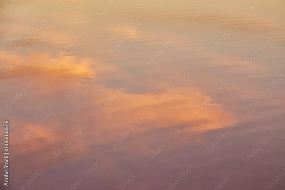 Fototapeta premium Pastel Clouds Reflected in Calm Water