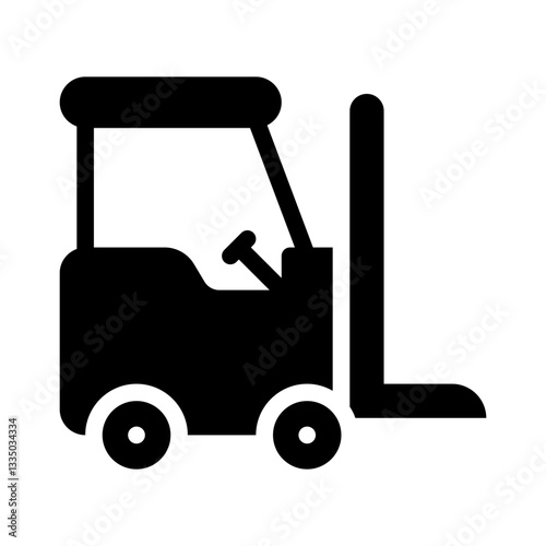 forklift glyph icon