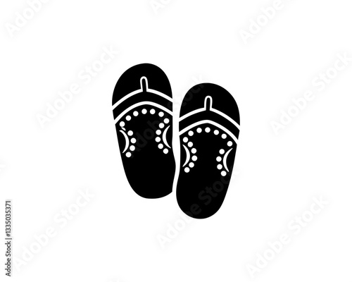 creative details Flip-Flops Icon vector illustration