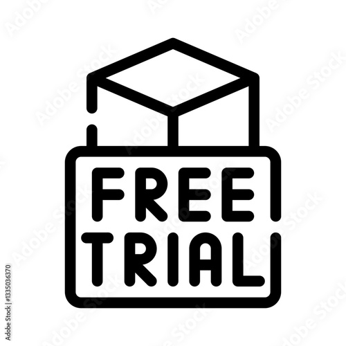 free trial line icon
