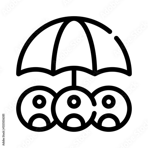 family plan line icon