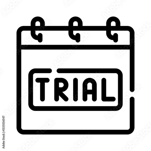 trial period line icon