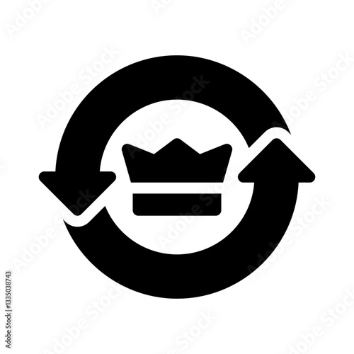 subscription renewal glyph icon