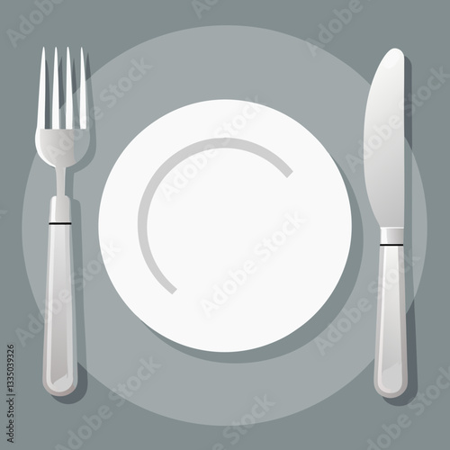 fork and knife on plate