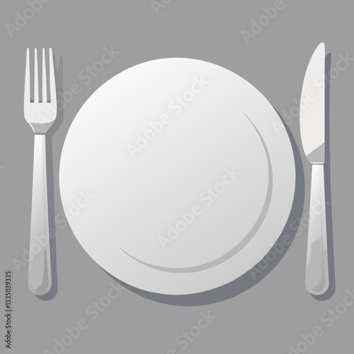 fork and knife on plate