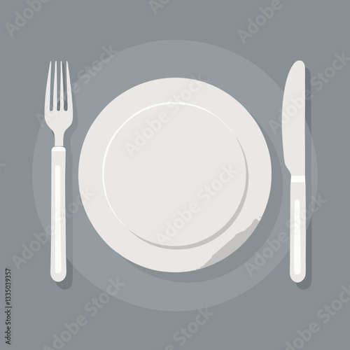 fork and knife on a plate