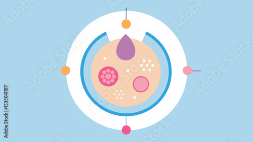 Rejuvenation Cycle A circular diagram showing the rejuvenation cycle of skin with exosomes featuring phases like Application Absorption Healing and Smoothing.