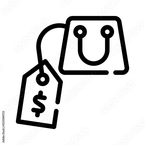 pricing tag line icon