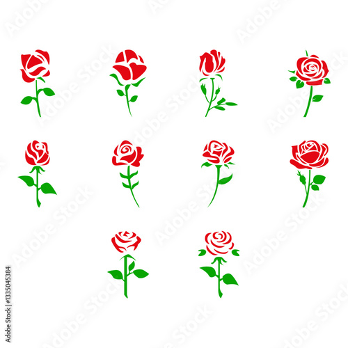 A beautifully detailed realistic rose flower vector design, perfect for digital art, wedding invitations, romantic themes, floral decorations, and elegant projects. Download Now!