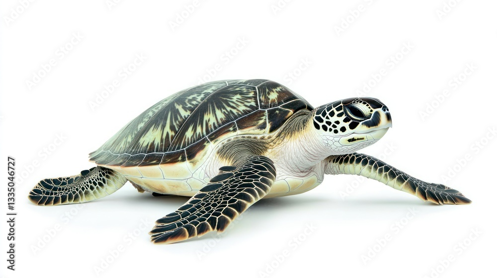 Fototapeta premium Green Sea Turtle Close-Up: A Majestic Creature of the Ocean