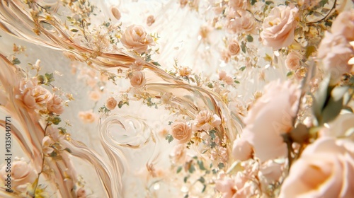Captivating Pastel Roses in a Delicate Floral Arrangement