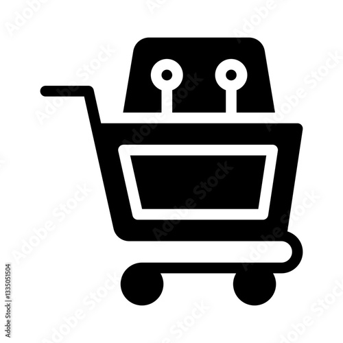 shopping cart glyph icon