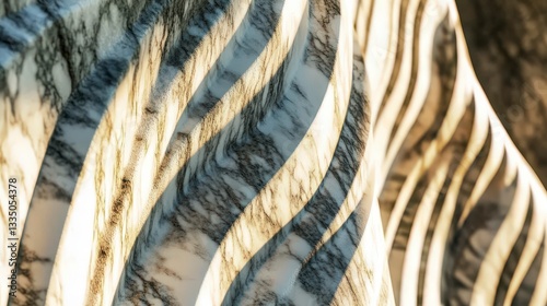 Stunning Marble Architectural Design with Intricate Patterns